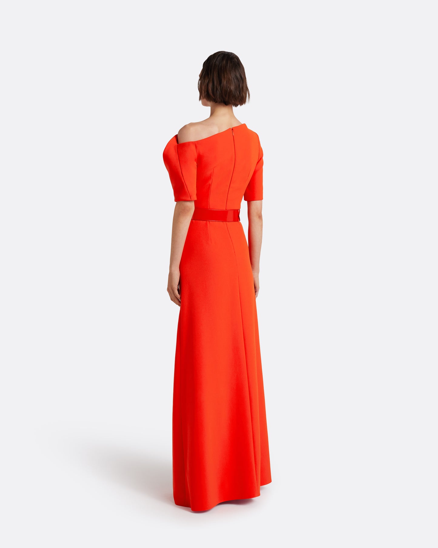 Stephanie Long Dress in Apple Red