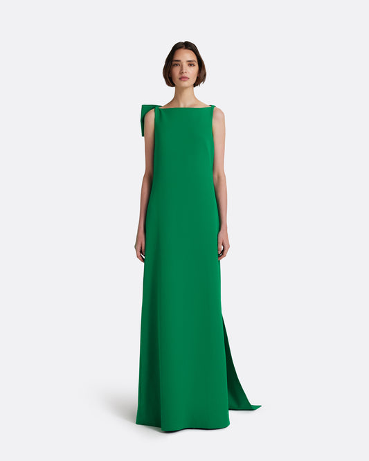 Mallory Long Dress in Jewel Green