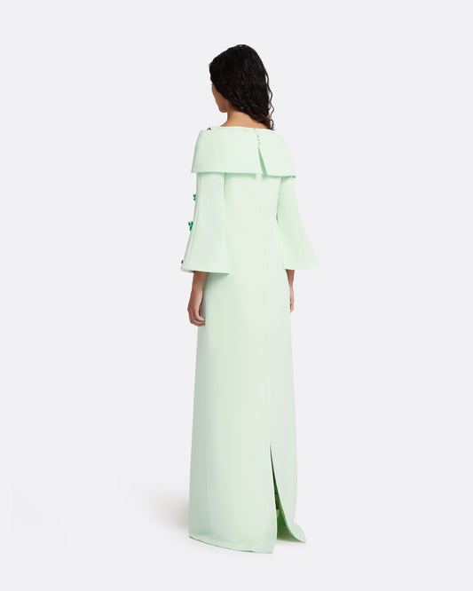 Cielle Long Dress with Pheobe Harness in Sea Glass