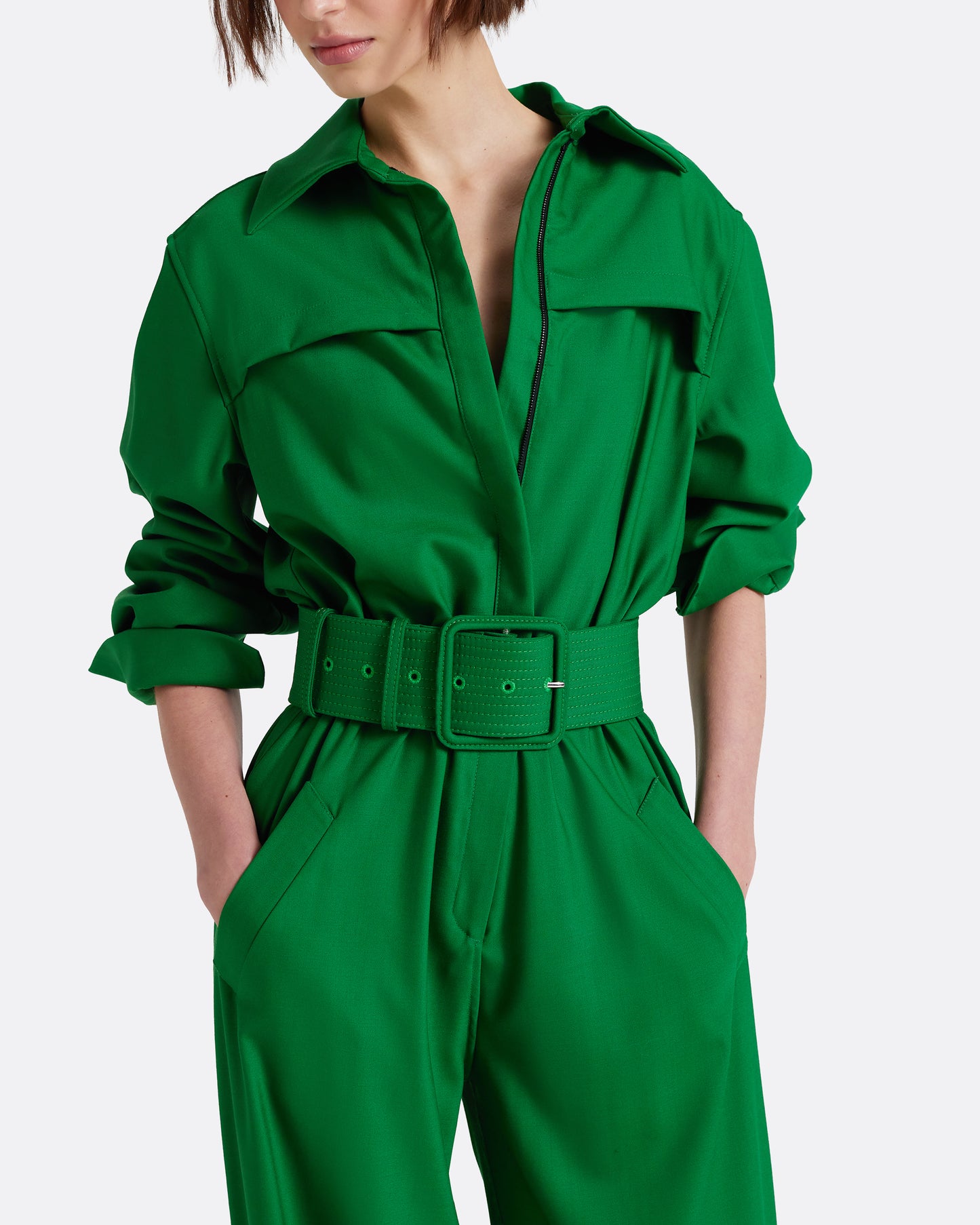 Ottilie Jumpsuit in Blade Green