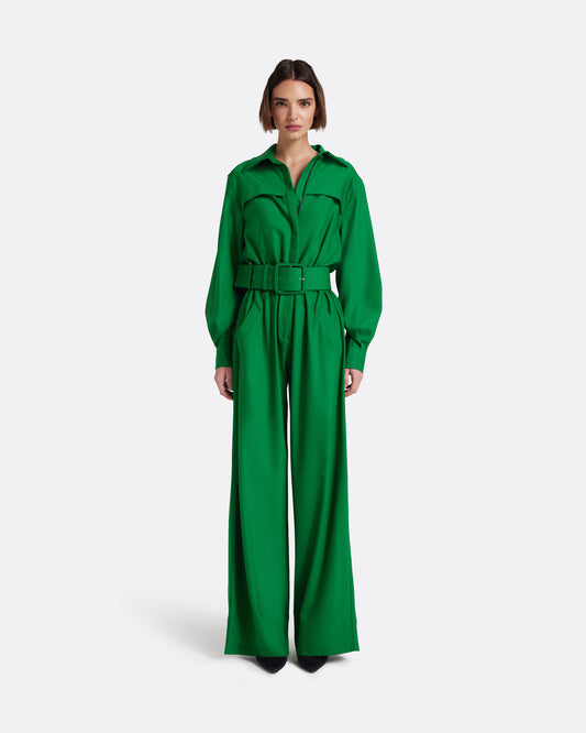 Ottilie Jumpsuit in Blade Green