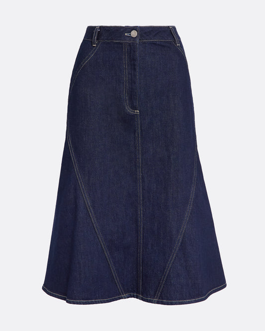 Luisella Denim Skirt in Dark Wash