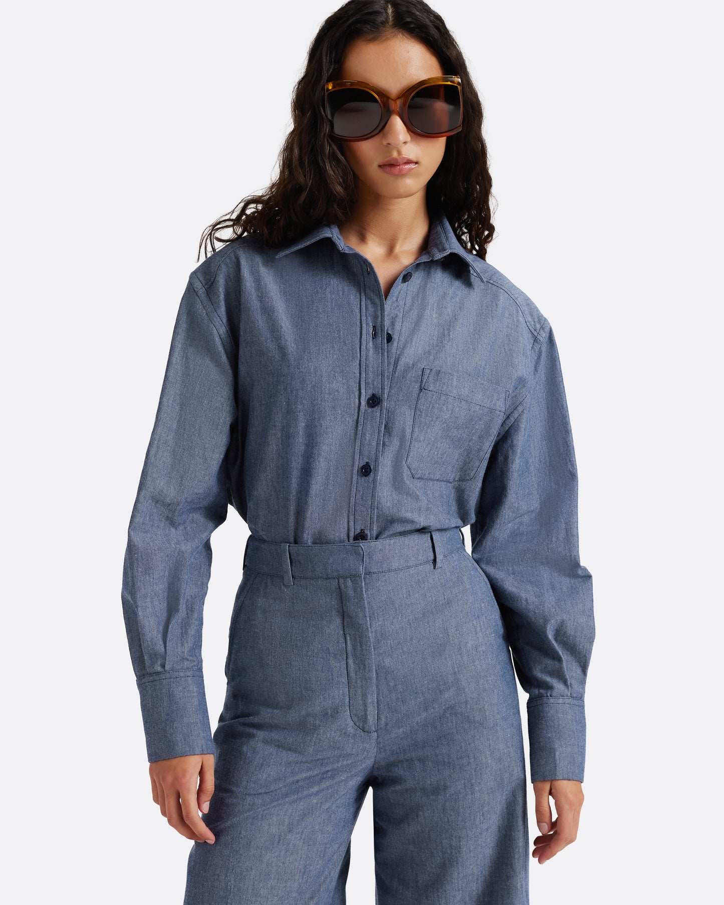 Touca Trouser in Blue blend