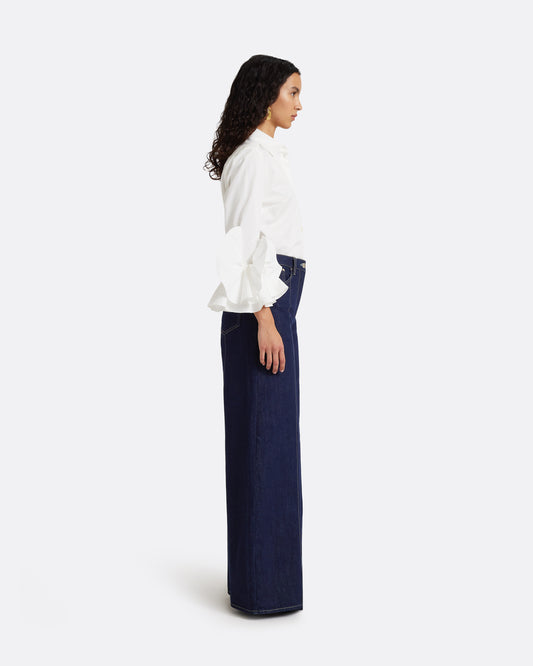 Fulvia Denim Trouser in Dark Wash