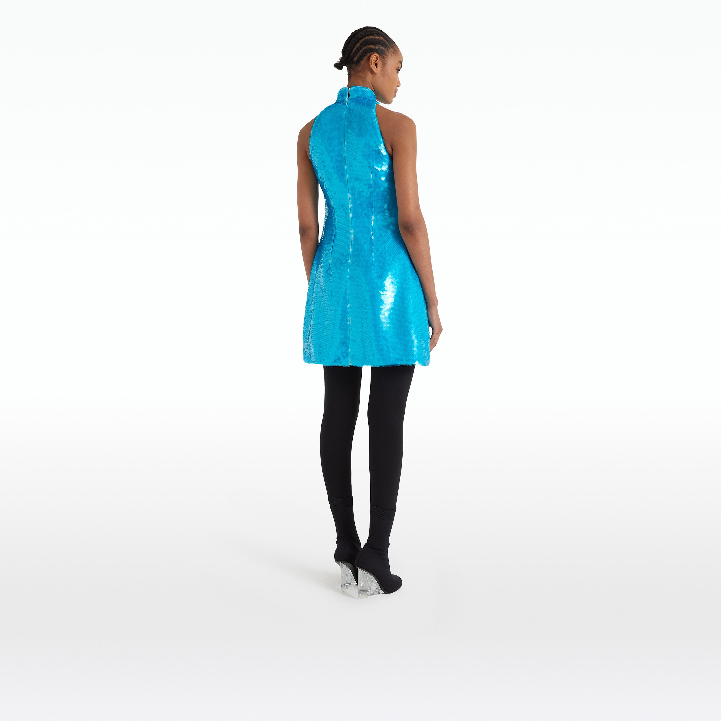 Edie Aquamarine Short Dress