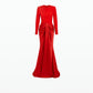 Naira Cherry Red Long Dress