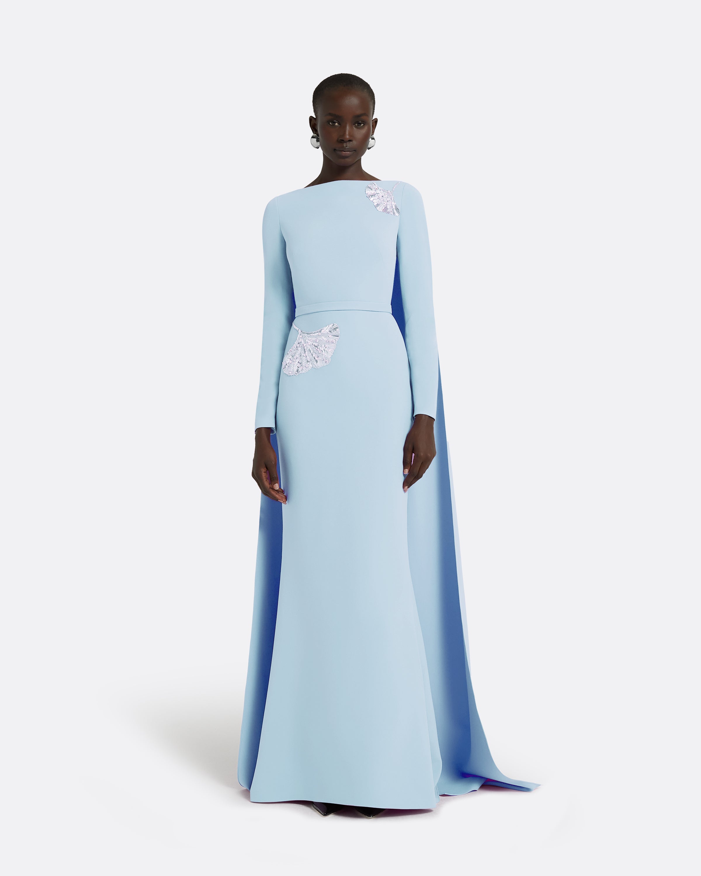 Ginevra Pale Blue Long Dress – Safiyaa London