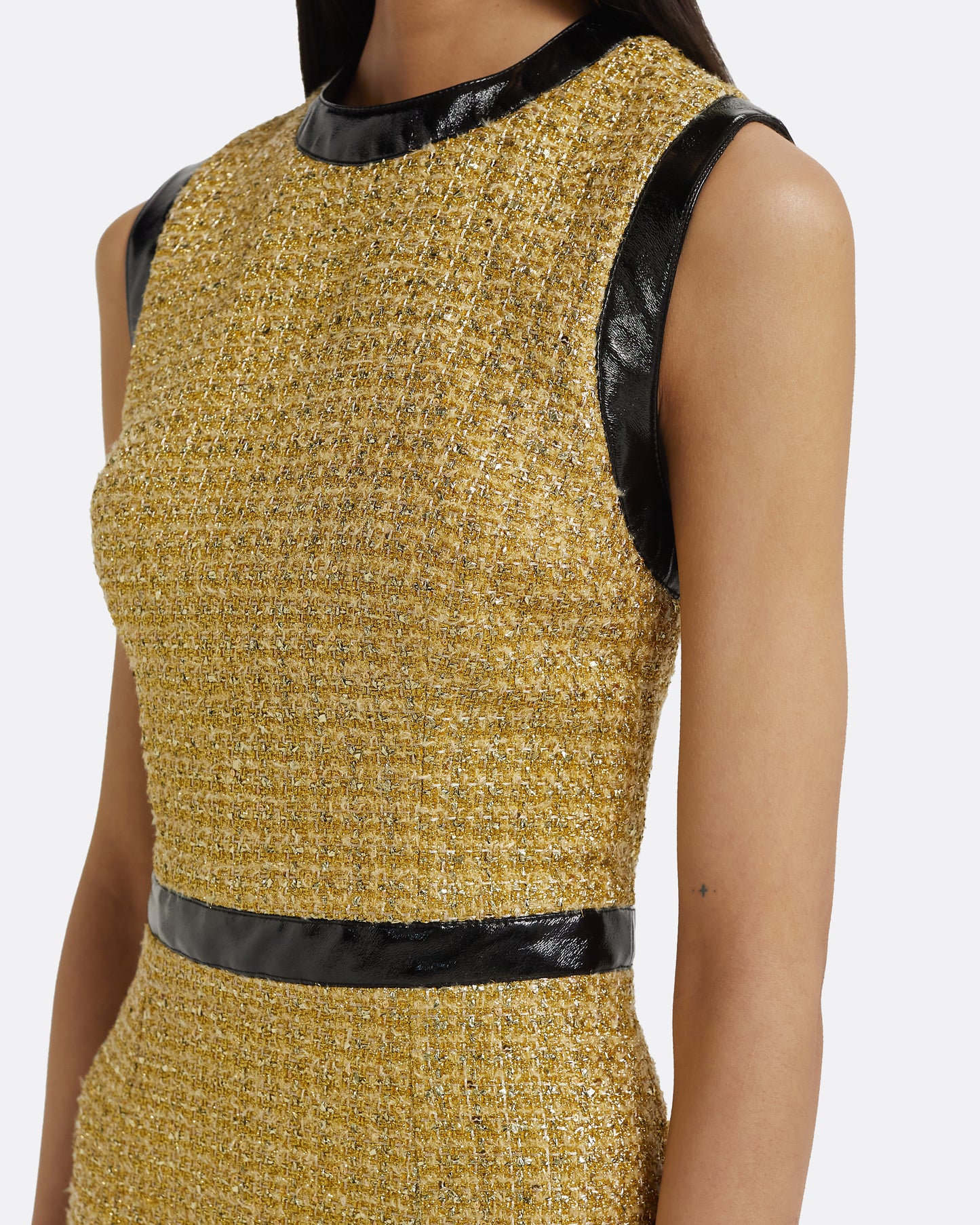 Peyton Midi Dress in Yellow Gold