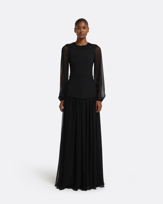 Finley Long Dress in Black
