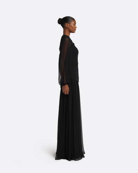 Finley Long Dress in Black