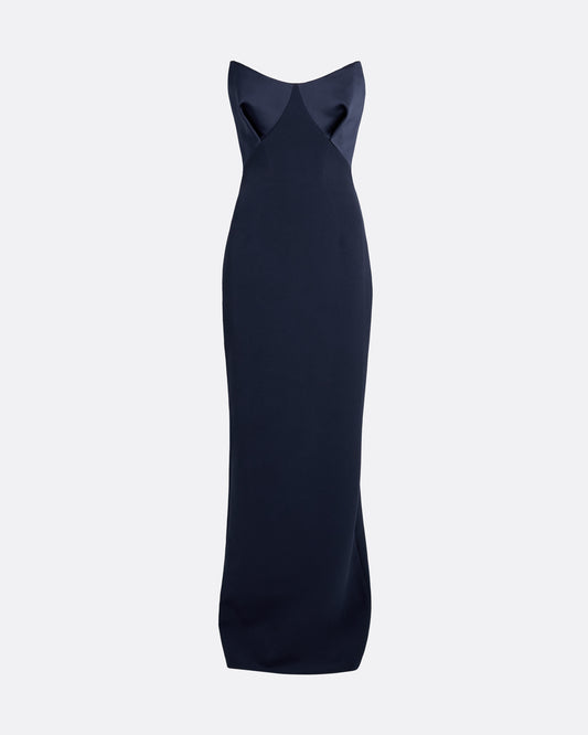 Drew Dress Long in Maritime Blue
