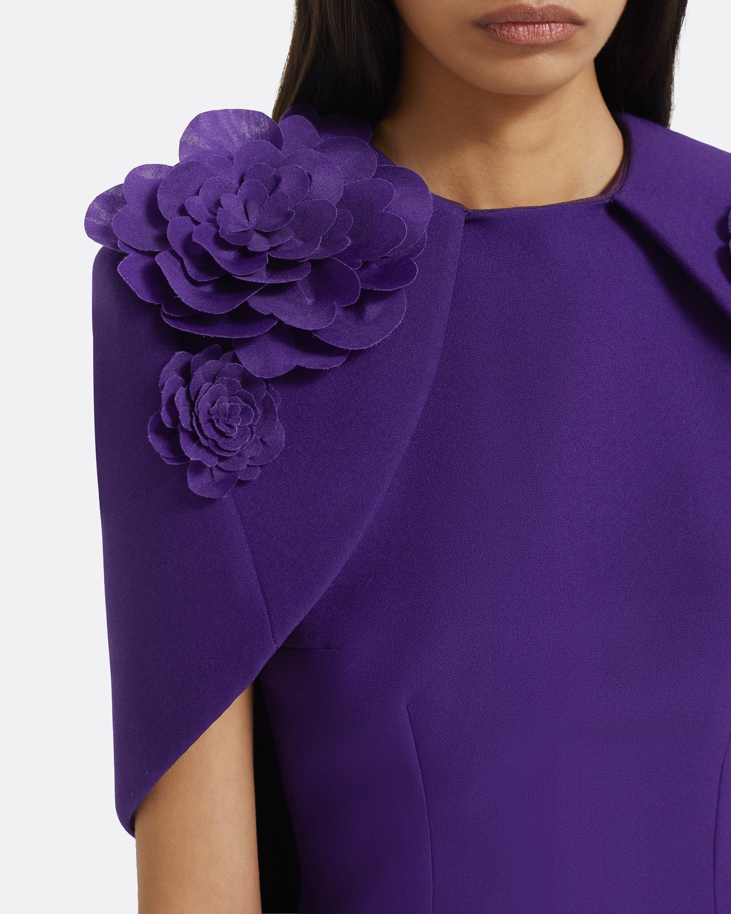 Lennox Long Dress in Pansy with Pansy Embellishment