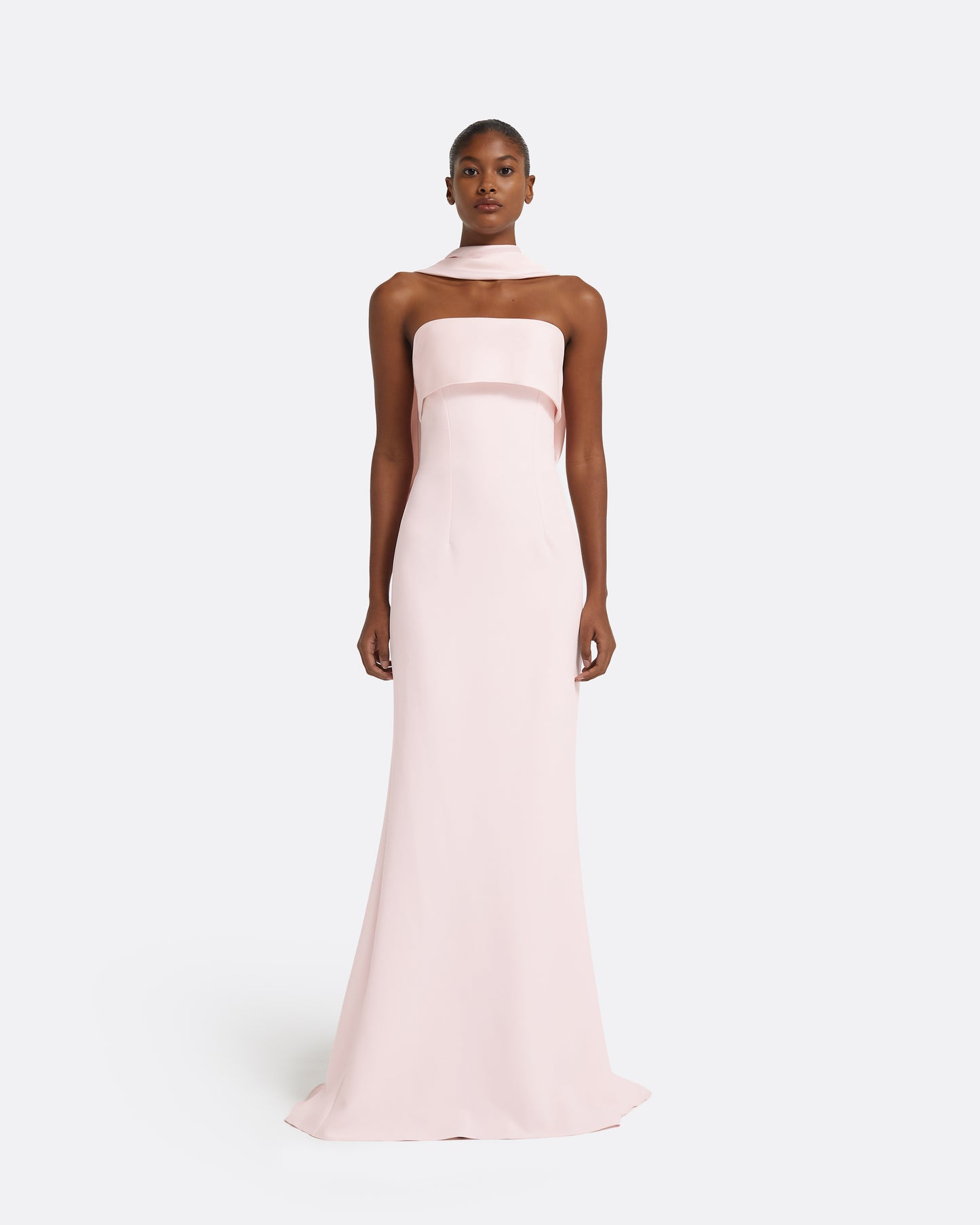 Roshana Barely Pink Long Dress – Safiyaa London Roshana Barely Pink Long Dress – Safiyaa London