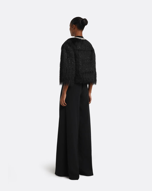 Ivy Jacket in Black with Crystal