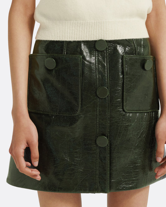 Dallas Skirt in Collard Green