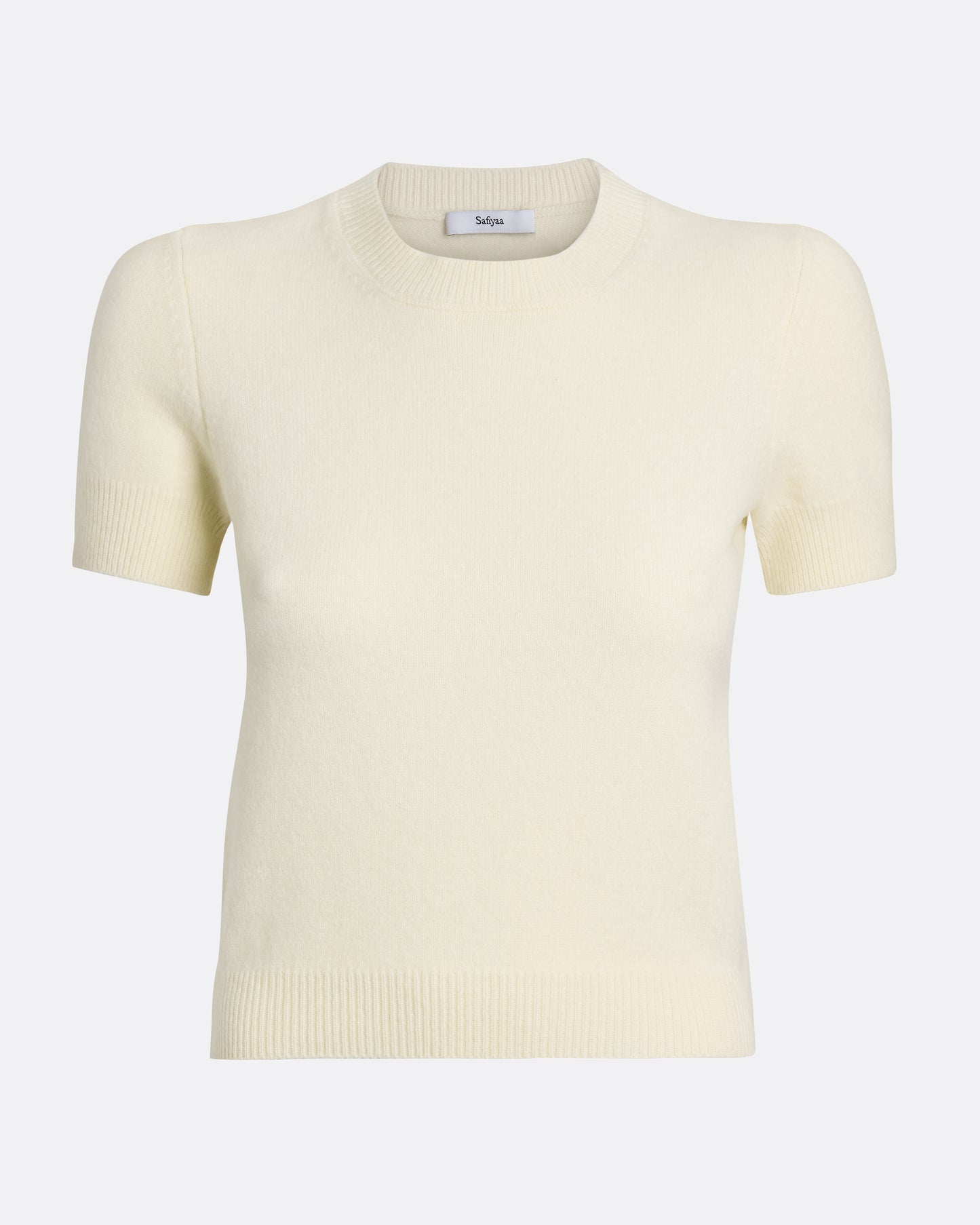 Zade Knitted T-Shirt in Ivory