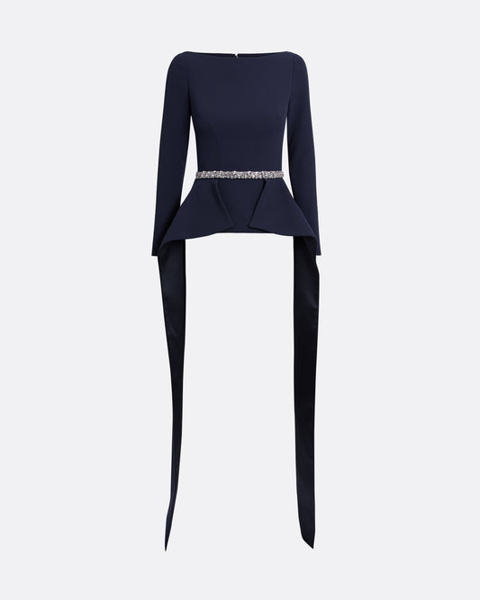 Dylan Top in Maritime With Crystal