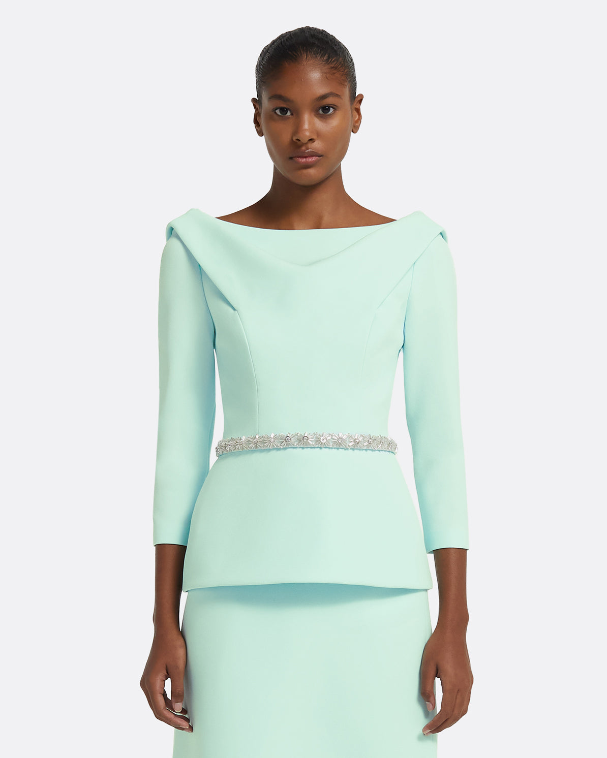 Shawn Top in Frost with Crystal