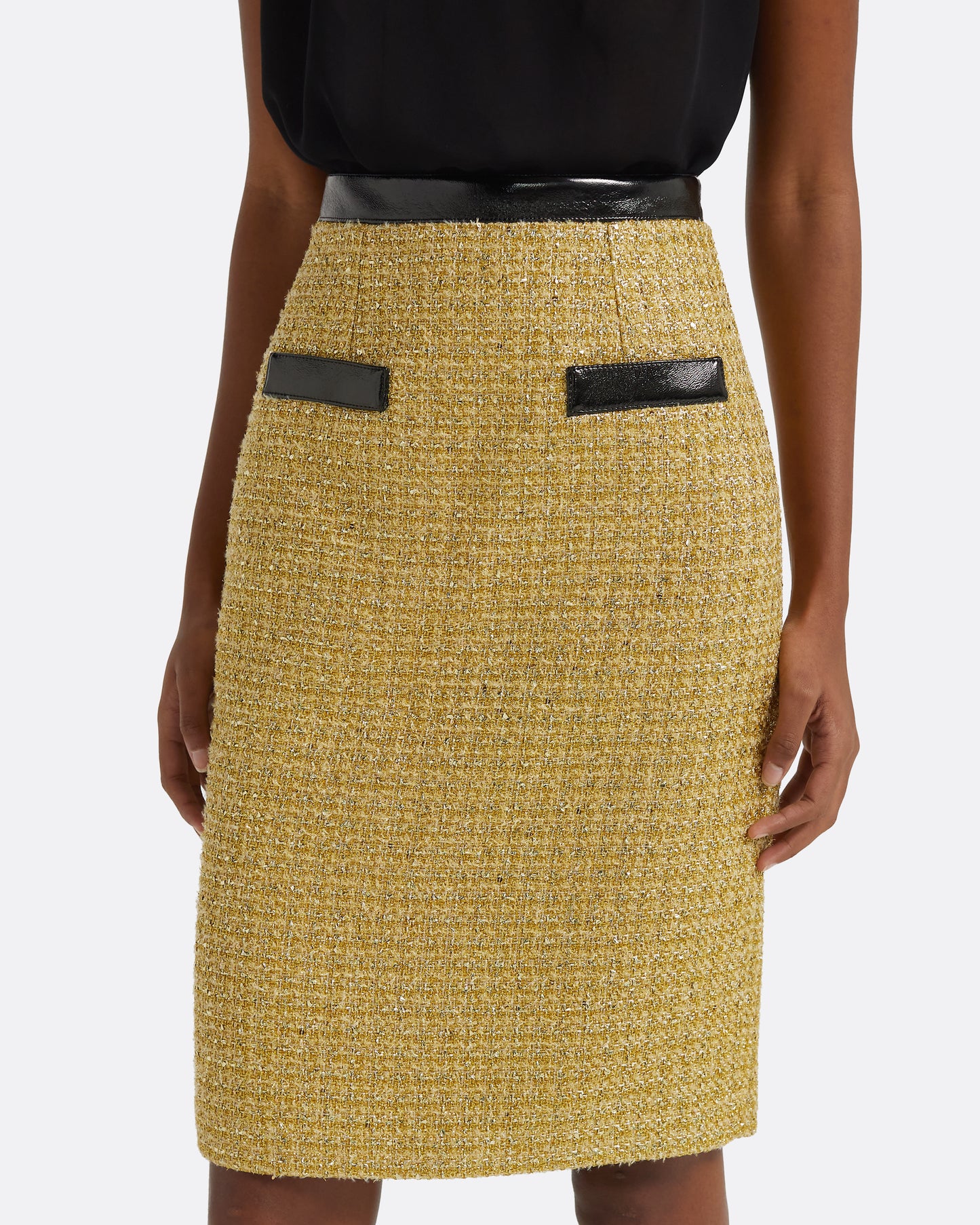Lucas Midi Skirt in Yellow Gold