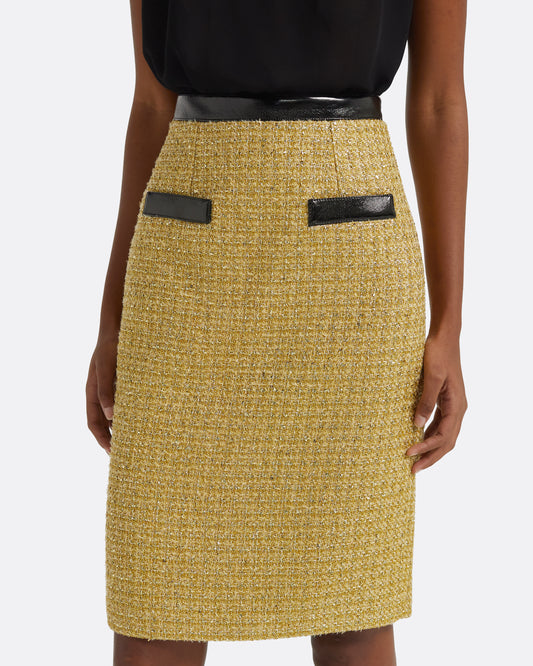 Lucas Midi Skirt in Yellow Gold