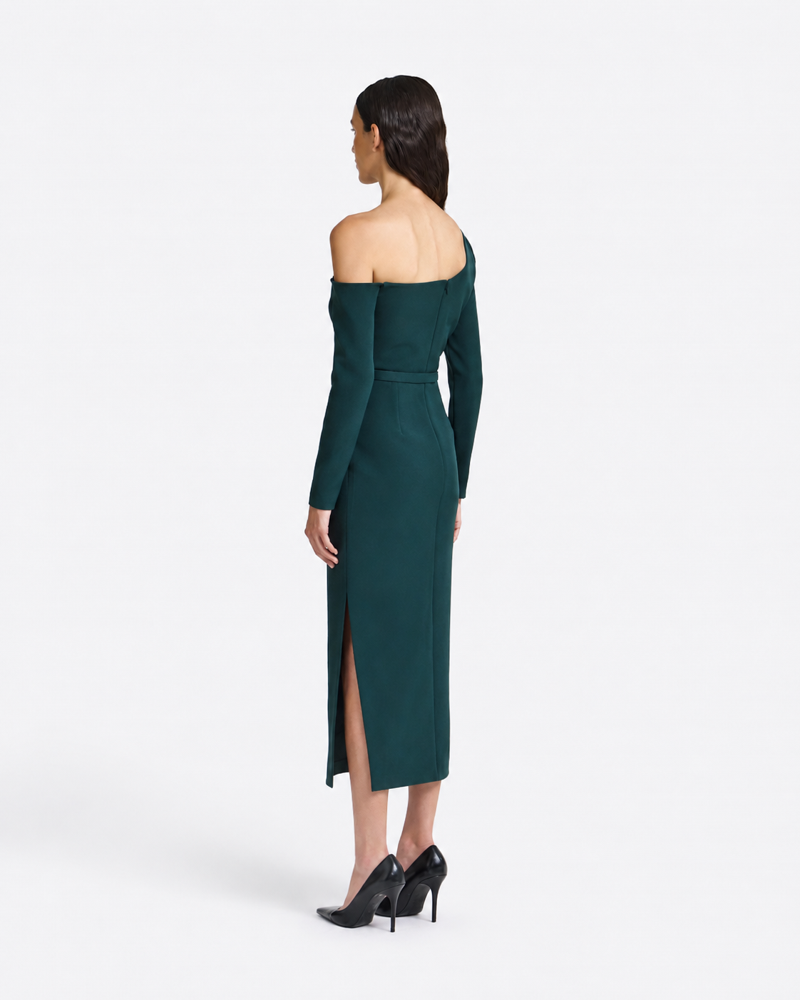 Amia Midi Dress in Darkest Spruce