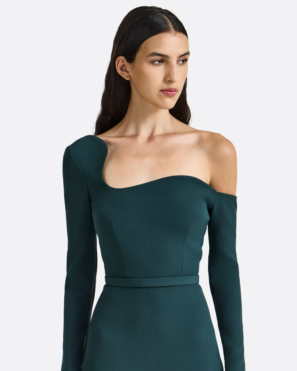 Amia Midi Dress in Darkest Spruce