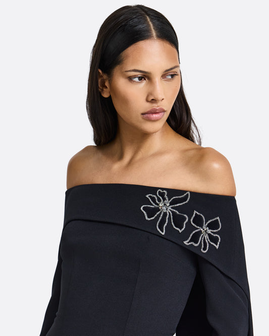 Bellara Embroidered Harness in Black & Soshin