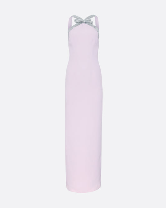 Ardine Embroidered Long Dress in Lilac Snow