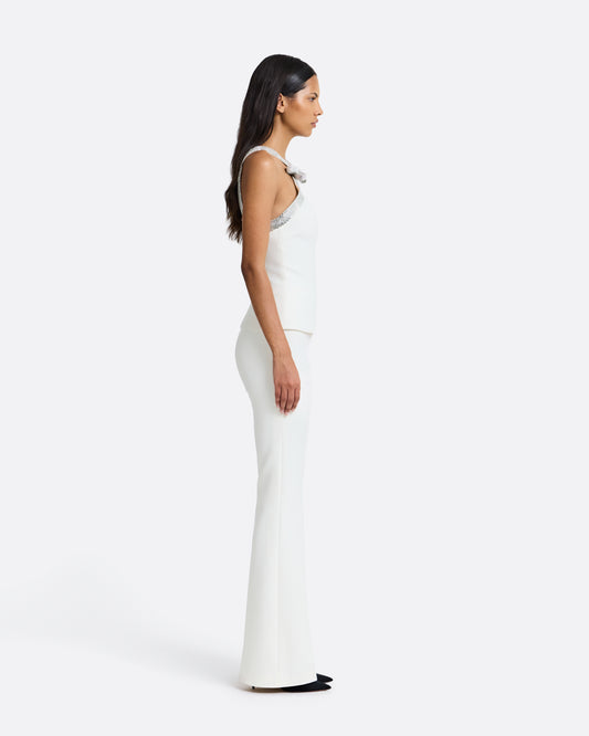 Dienna Embroidered Top in Ivory