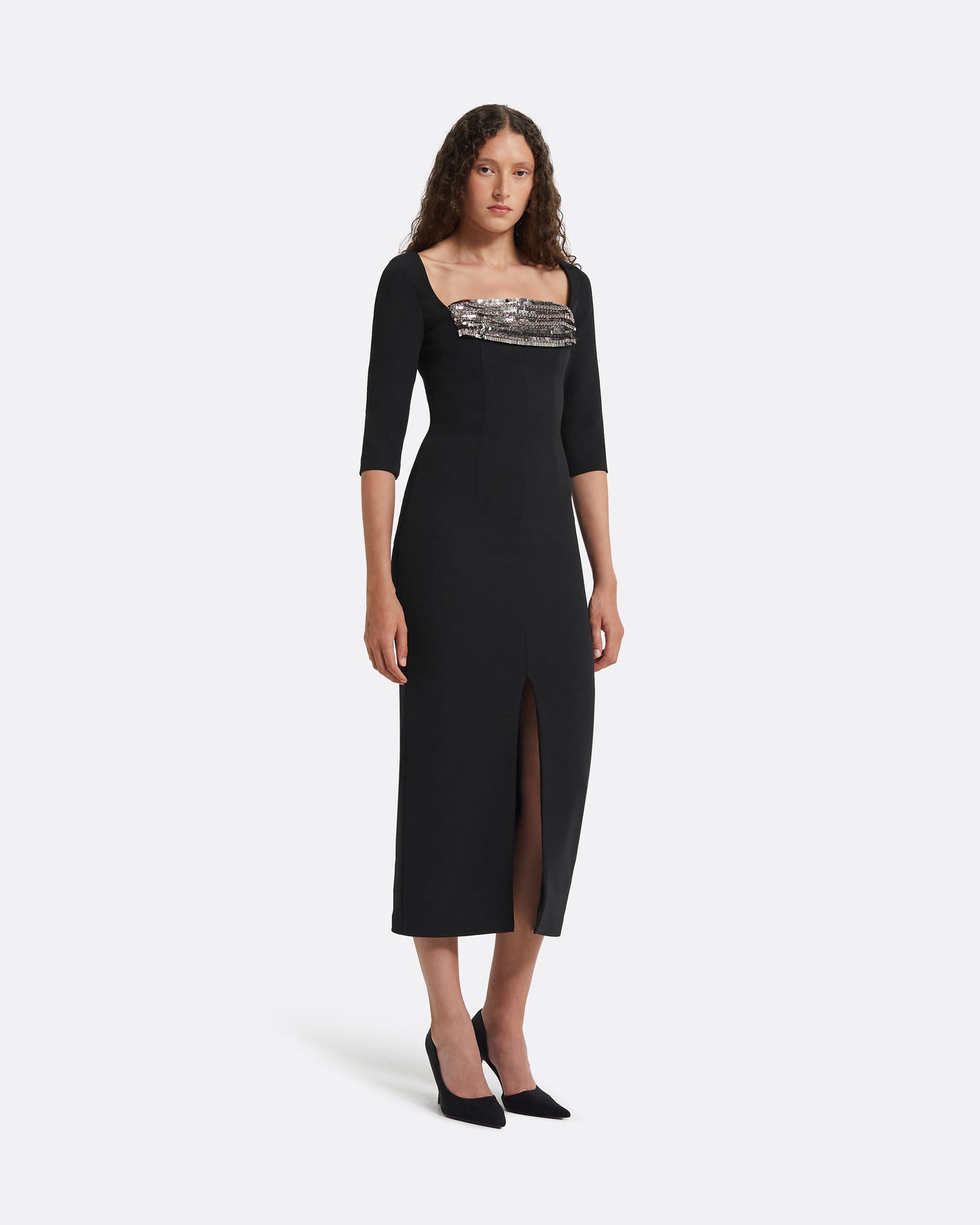 Derya Black Midi Dress