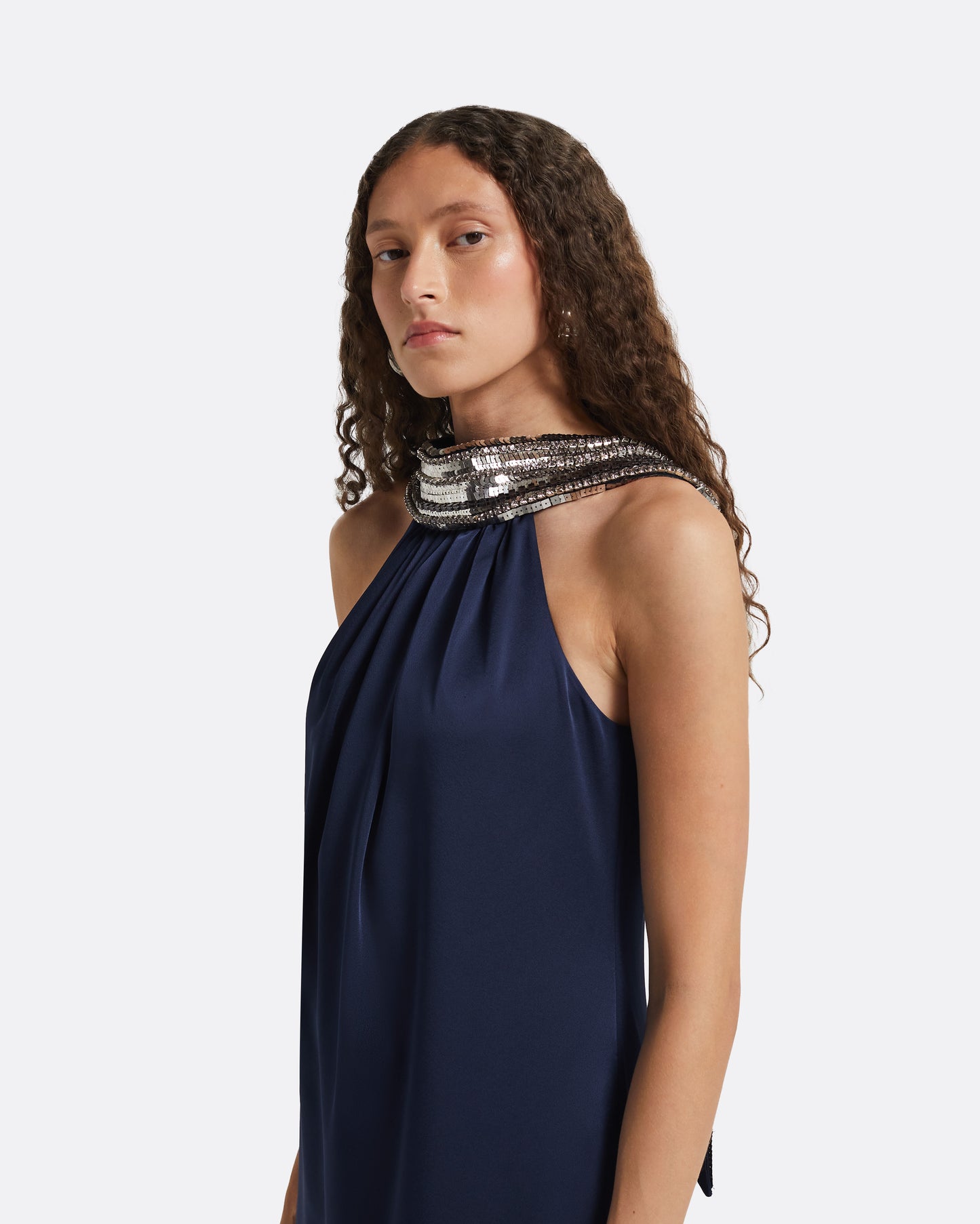 Fenix Midnight Navy Midi Dress