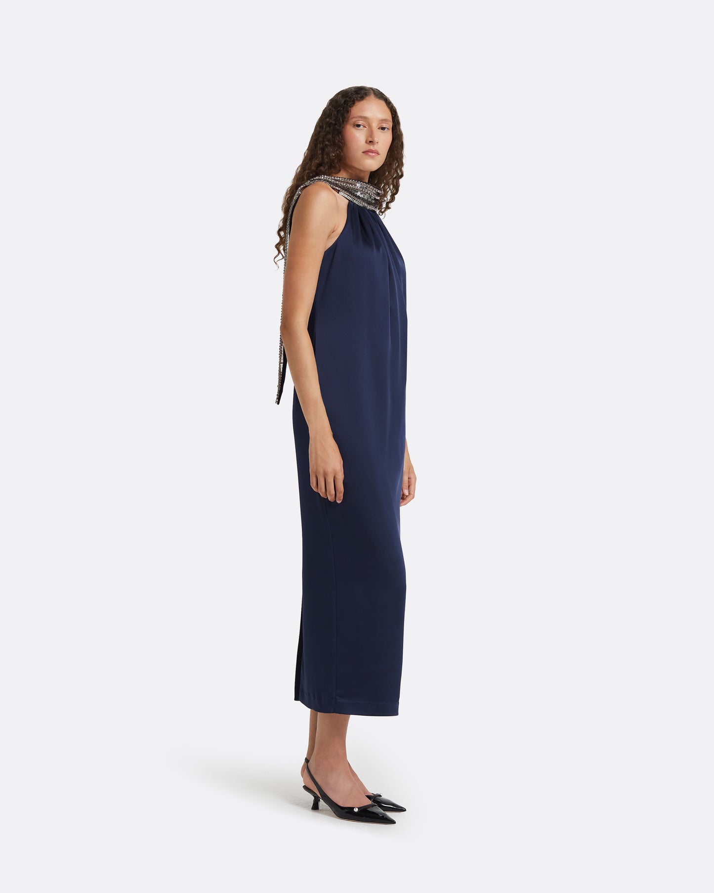 Fenix Midnight Navy Midi Dress