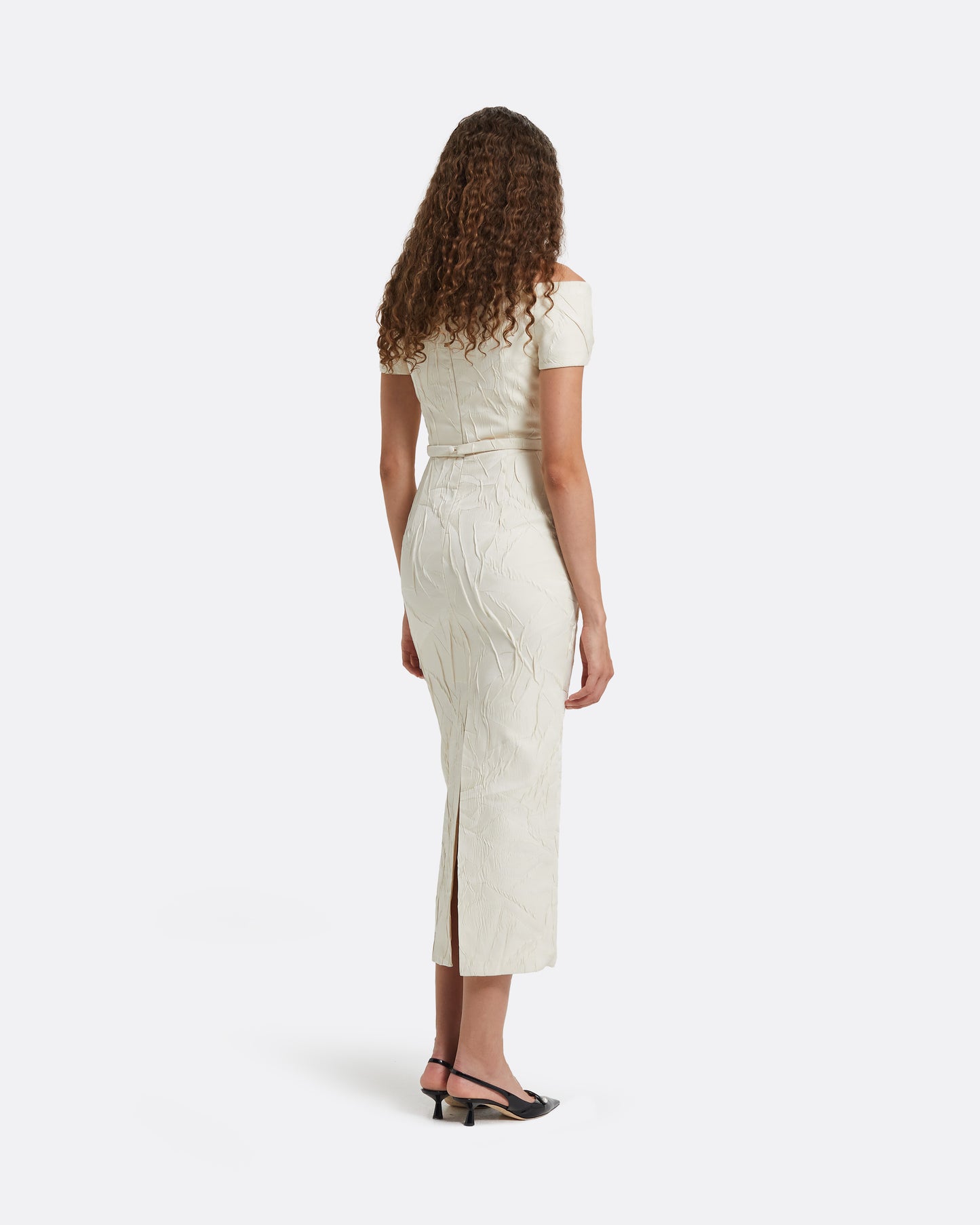 Tonyi Ivory Midi Dress