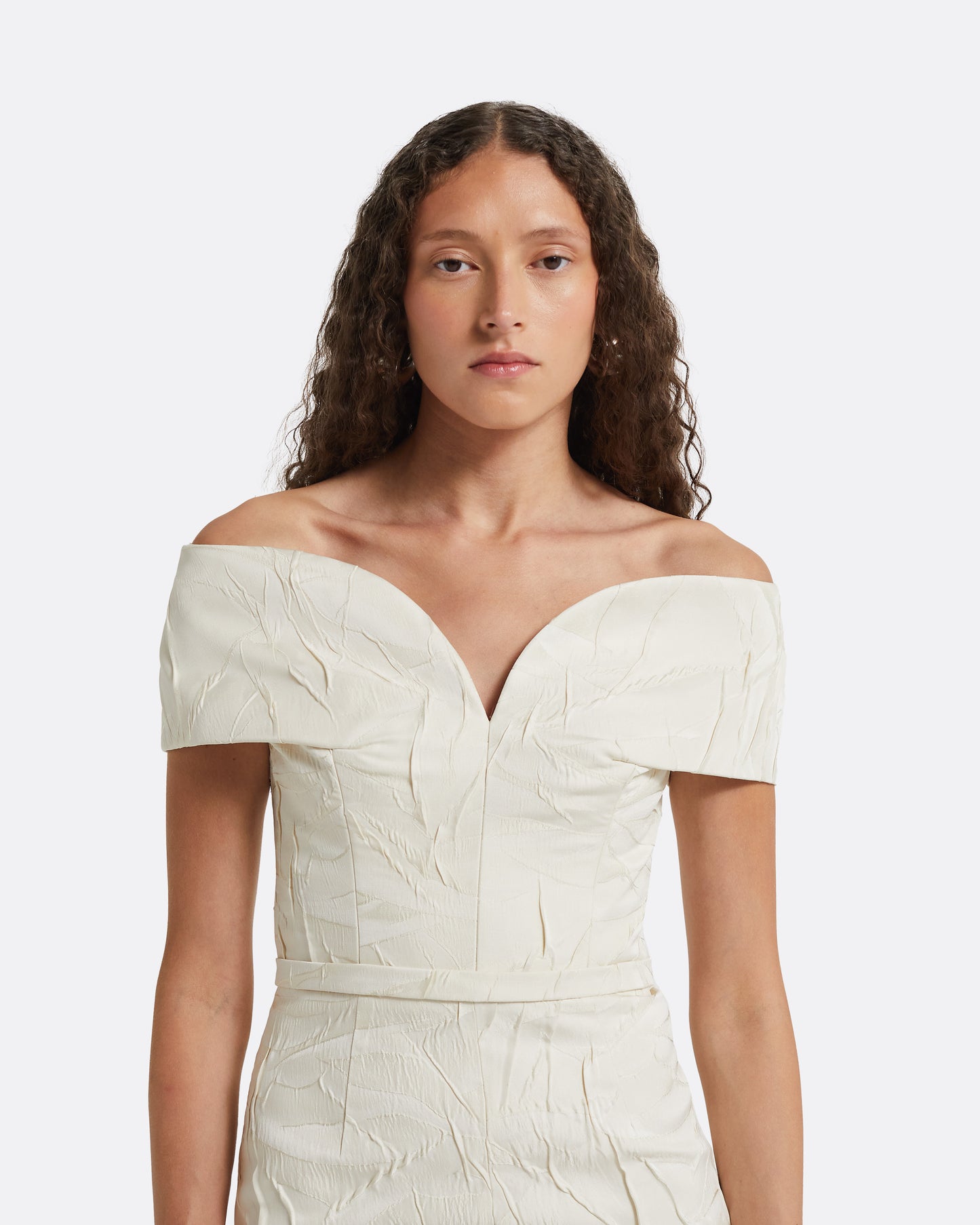 Tonyi Ivory Midi Dress