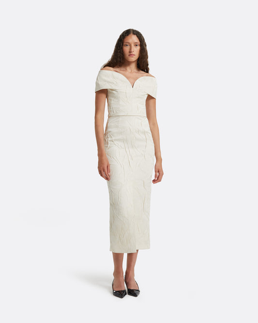 Tonyi Ivory Midi Dress