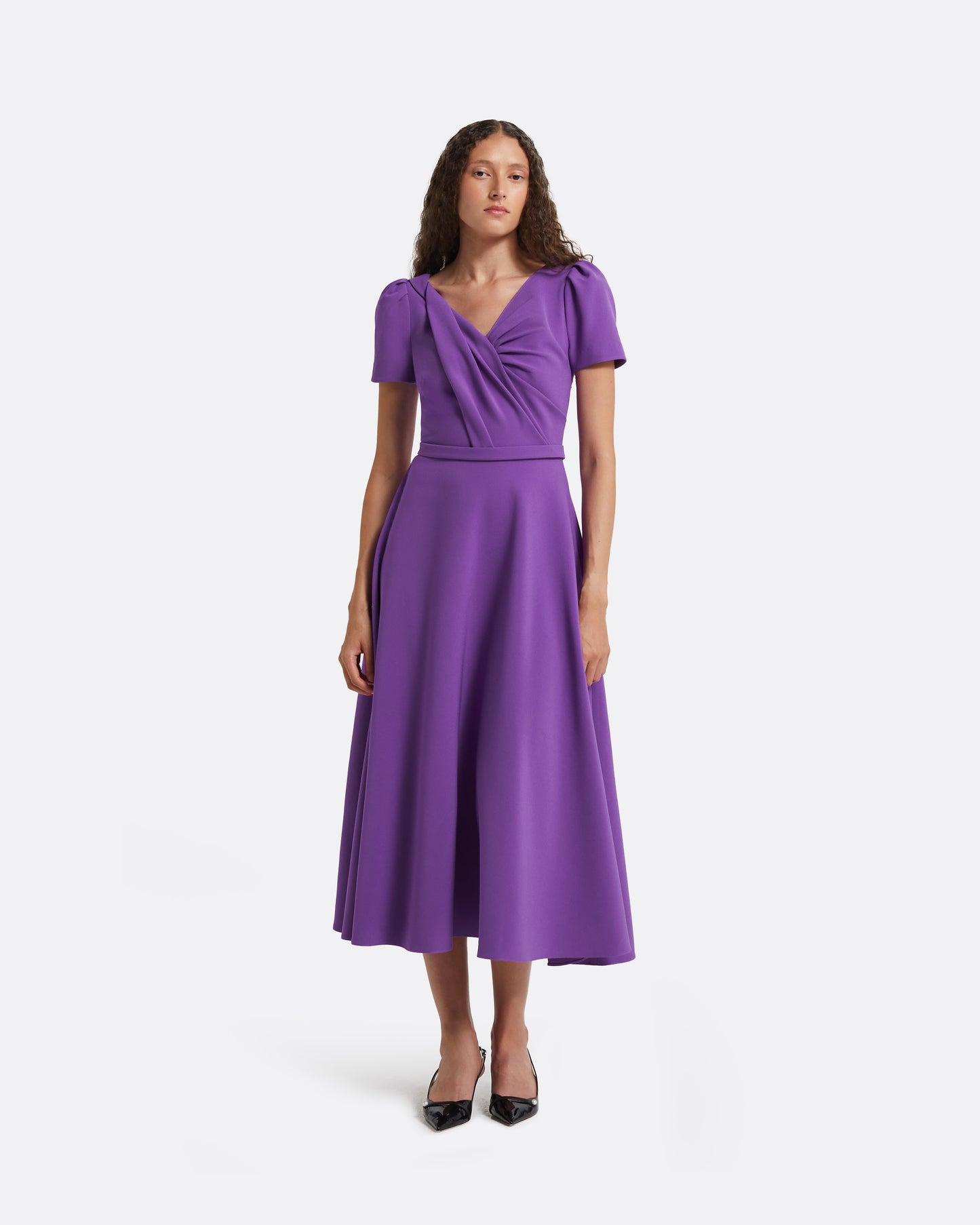 Cecilia Lilac Midi Dress Safiyaa London Cecilia Lilac Midi Dress Safiyaa London