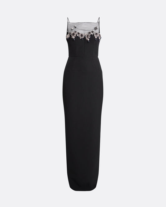 Pelin Black Long Dress