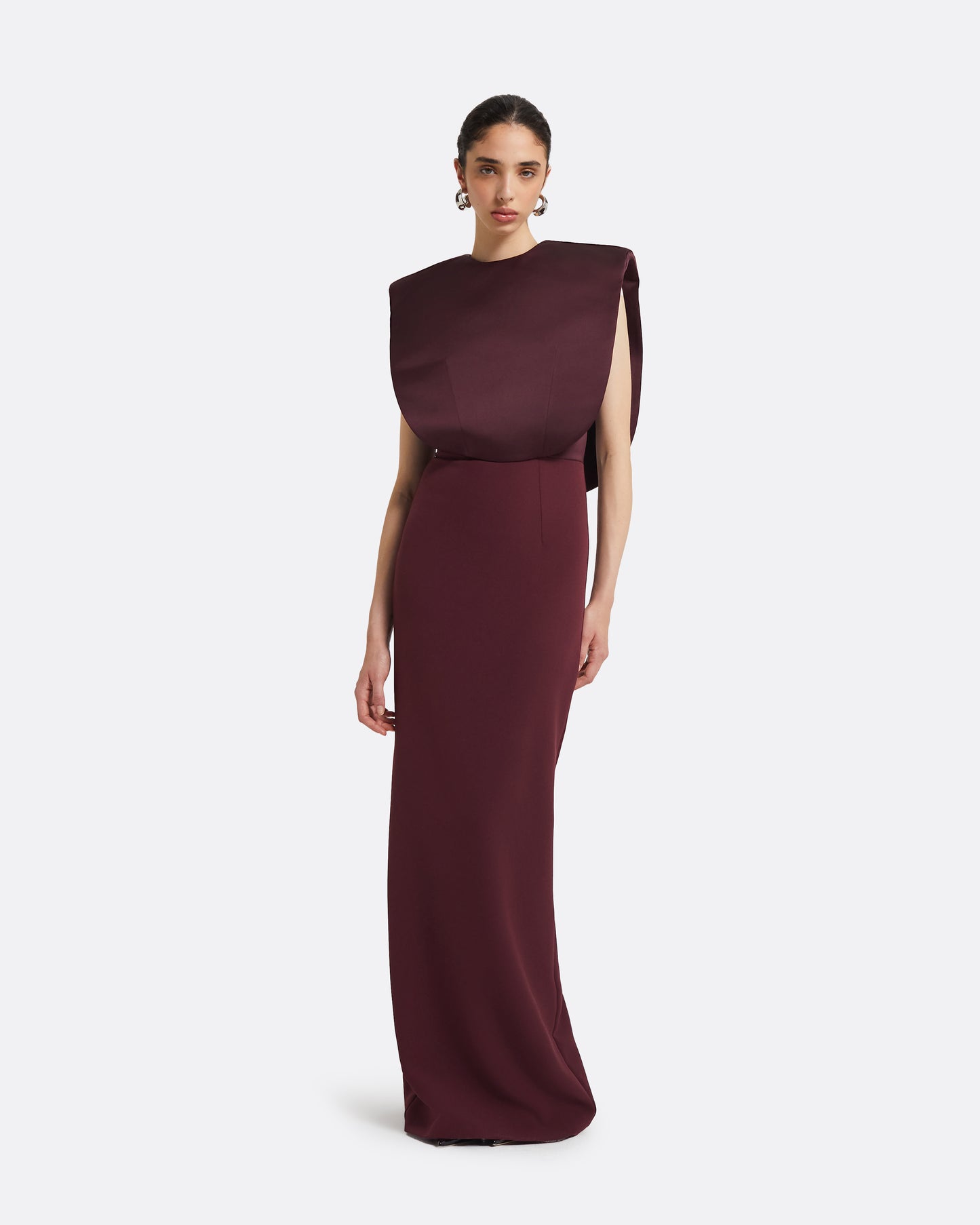Beril Wine Long Dress