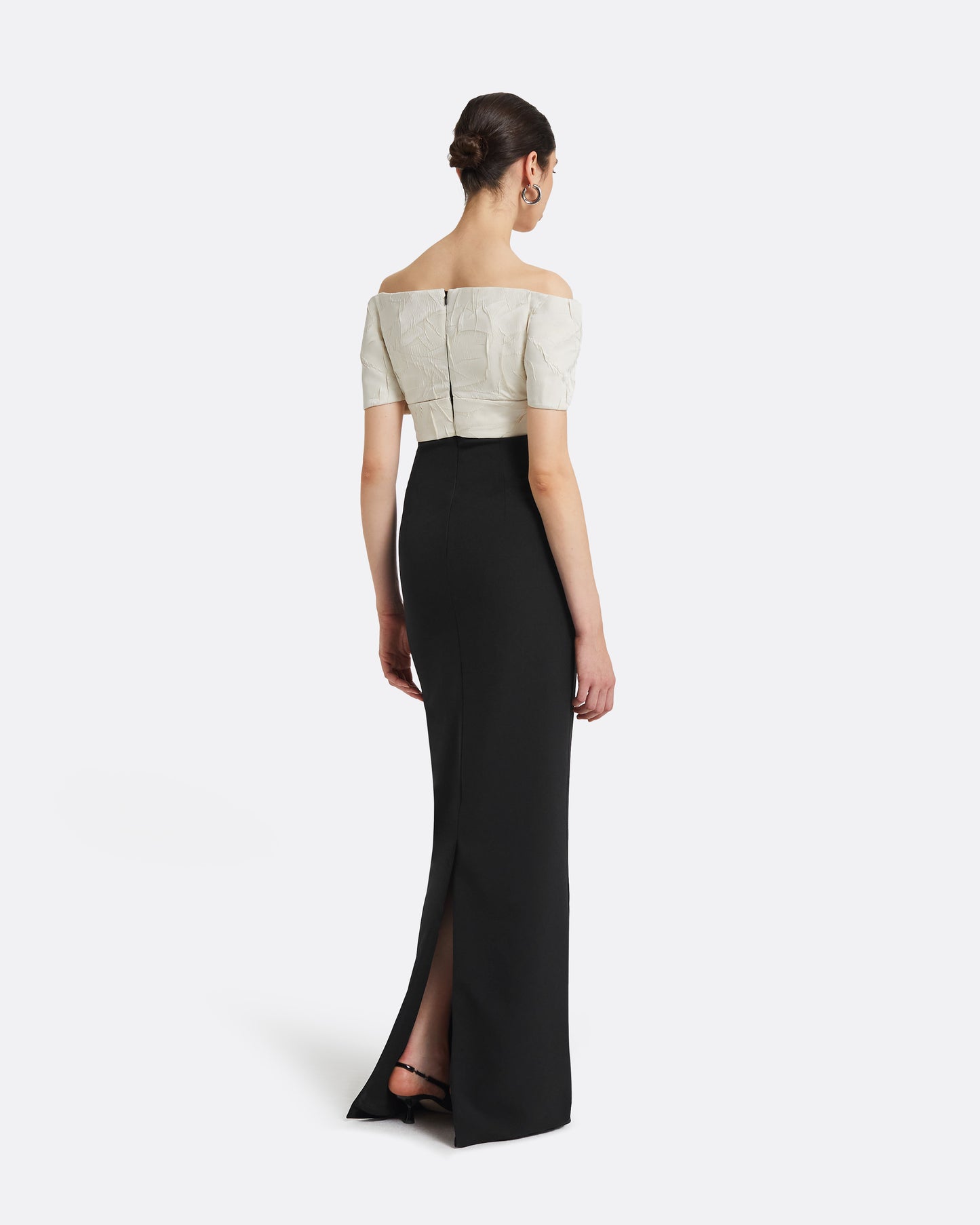 Abike Ivory & Black Long Dress
