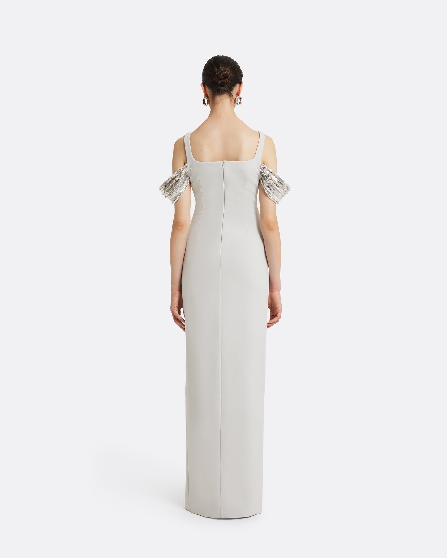 Dilek Stone Grey Long Dress