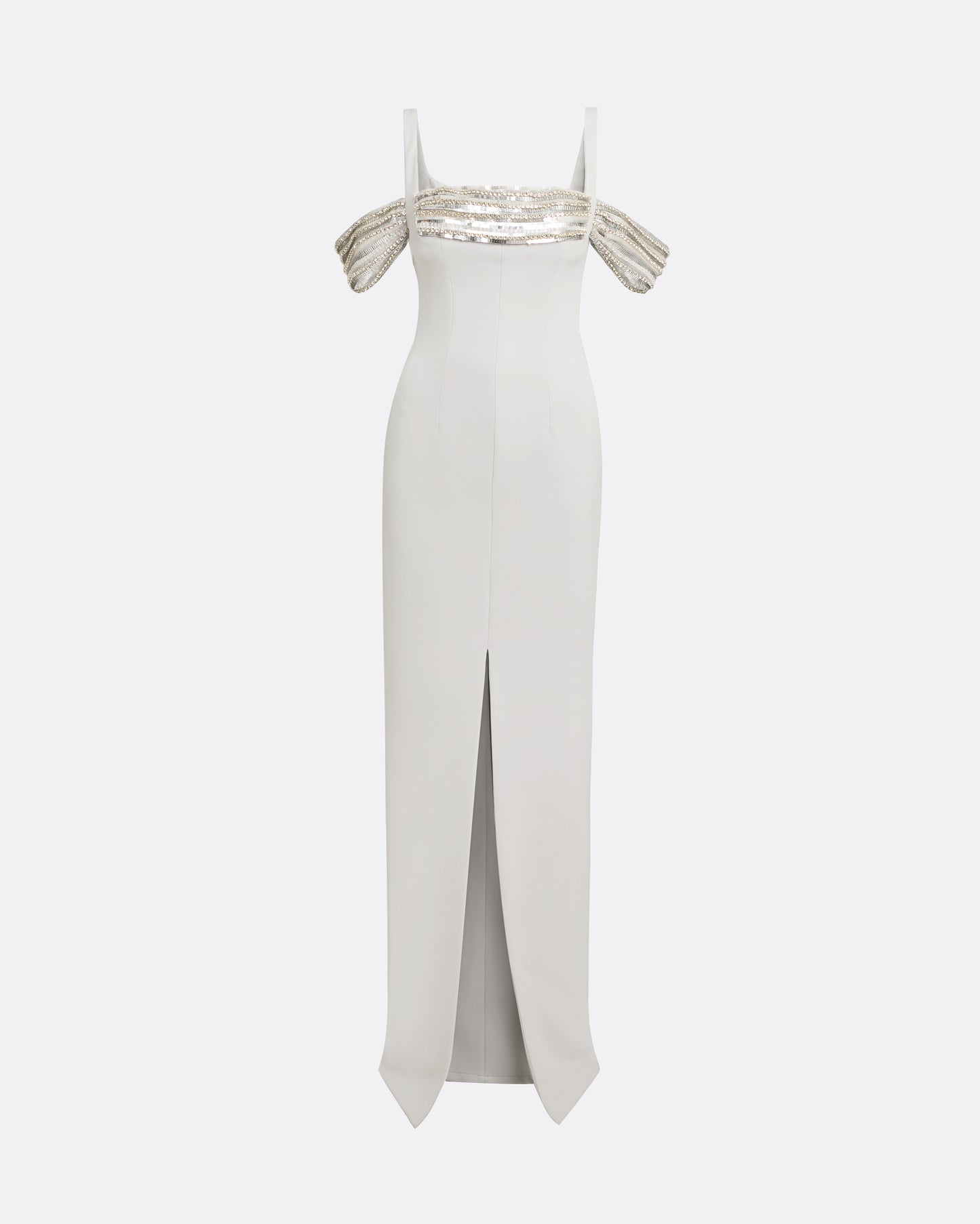 Dilek Stone Grey Long Dress