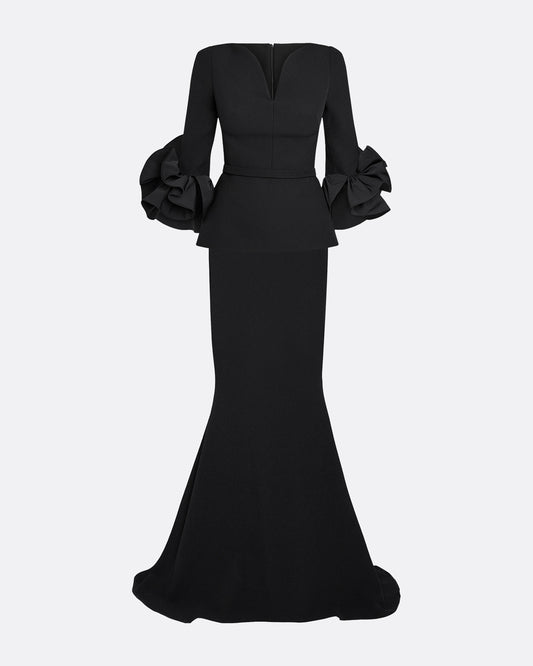 Clemence Black Long Dress
