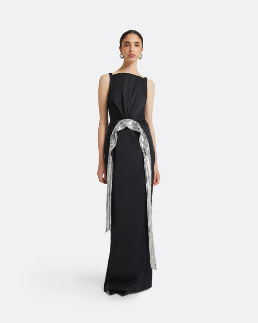 Bodrum Black Long Dress