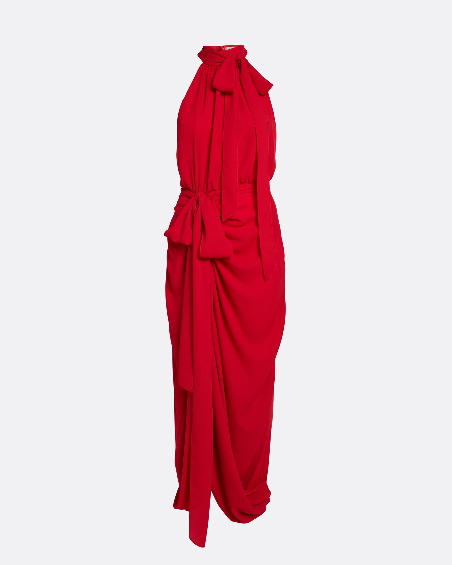 Valentina Midi Dress in Azalea Red