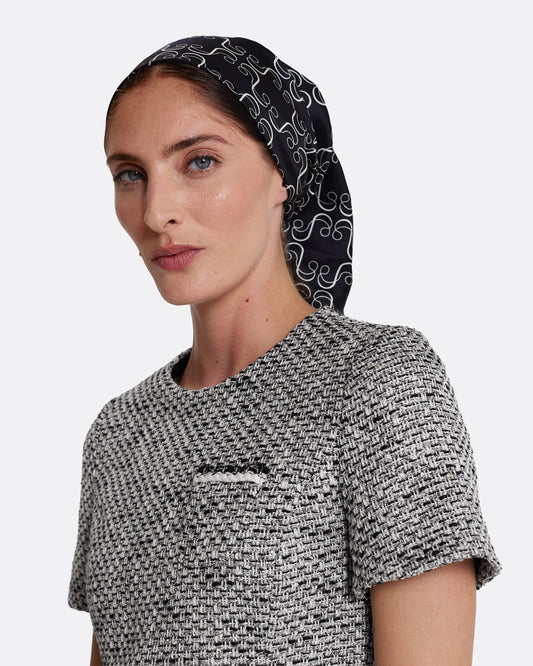 short sleeve midi dress in GREYSCALE WITH GREYSCALE