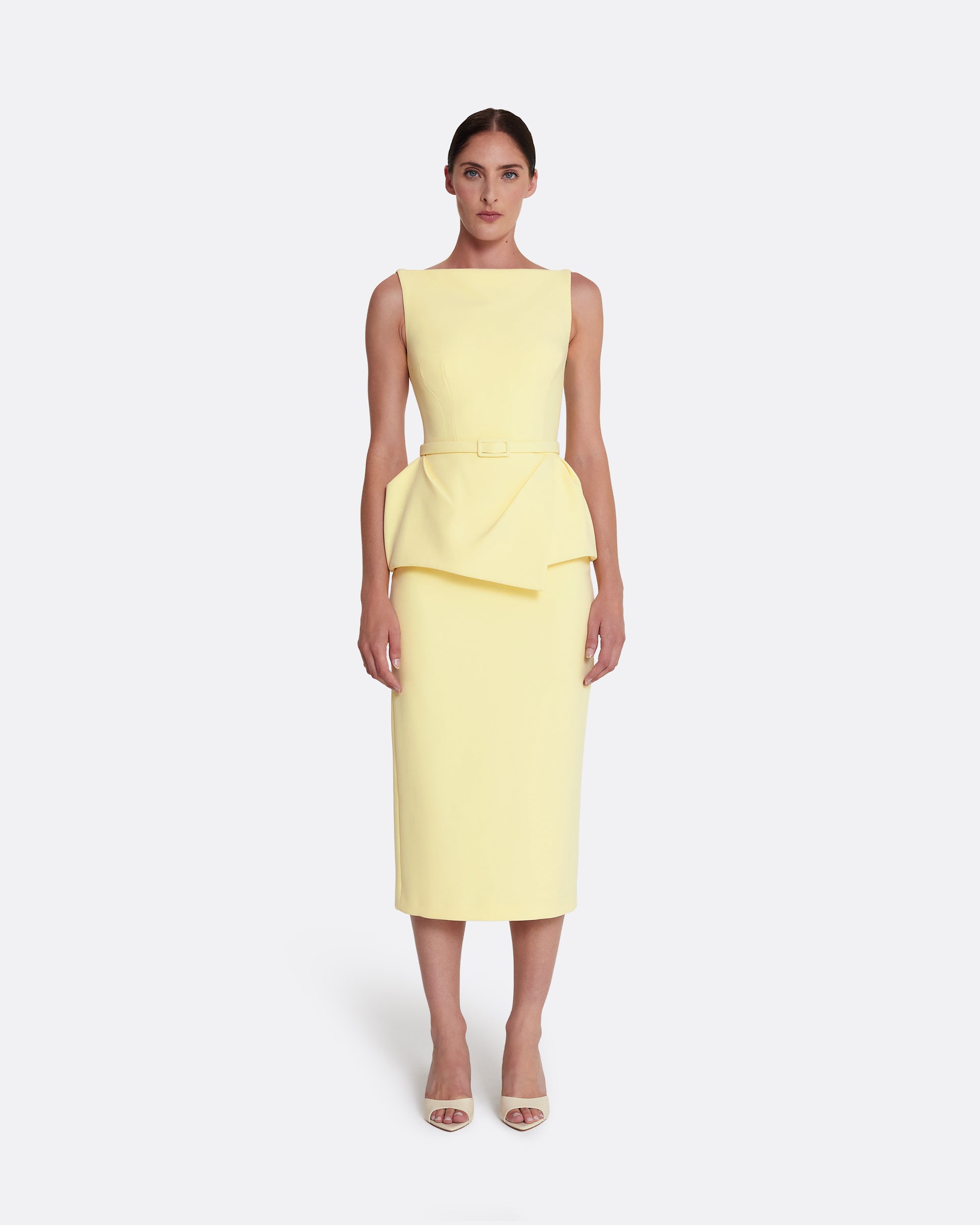 midi pale yellow dress Sunlit Daisy Yellow Midi Dress | Trendy Women's Dress