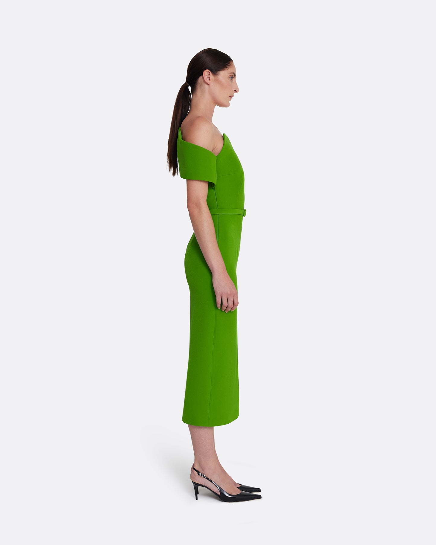 Raffaella Midi Dress in Verdant Green