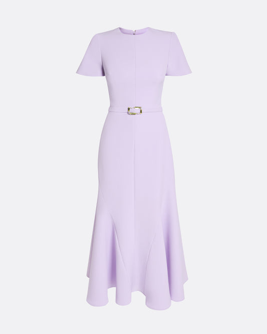 Luisa Midi Dress in Verbena with Gold