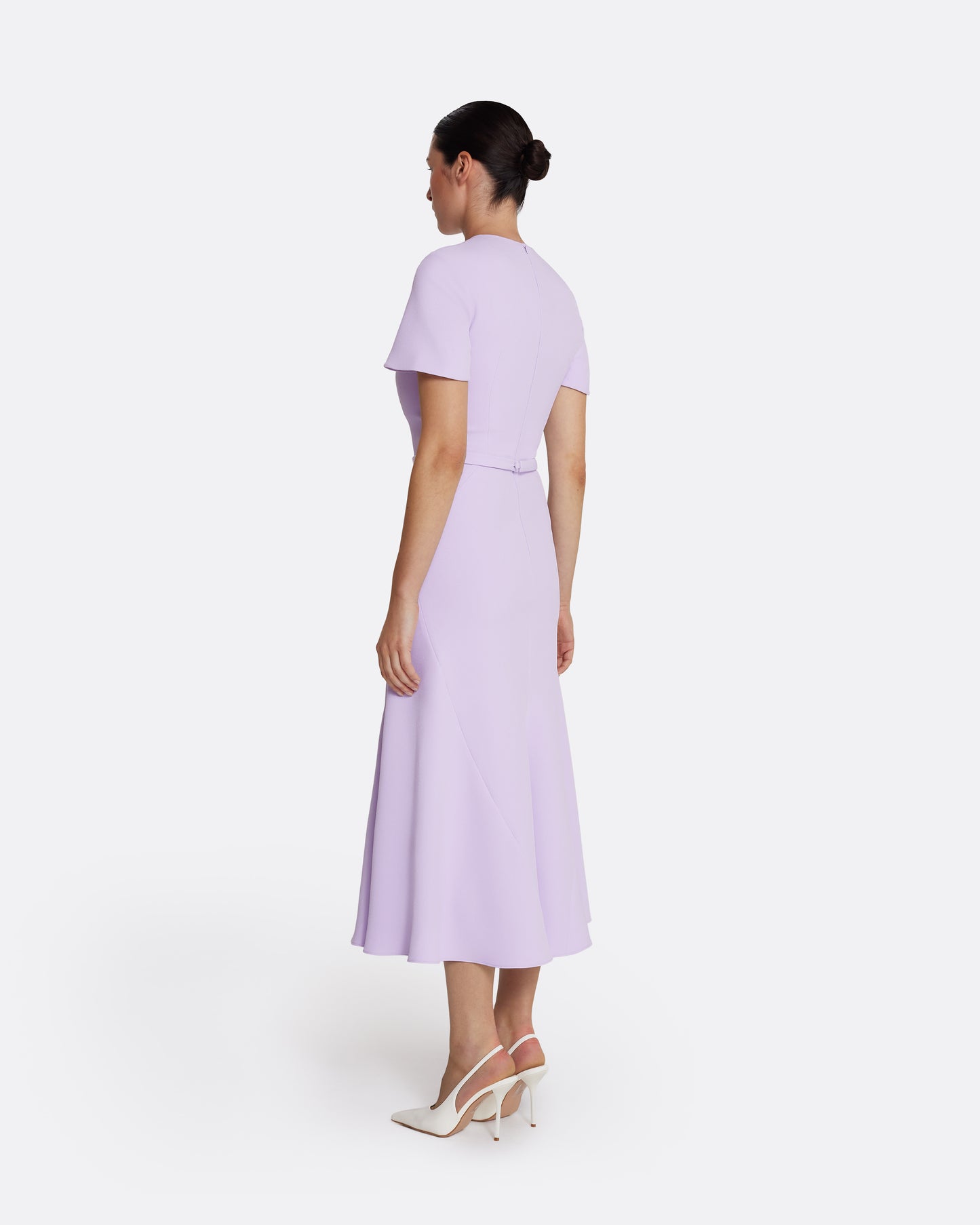 Luisa Midi Dress in Verbena with Gold