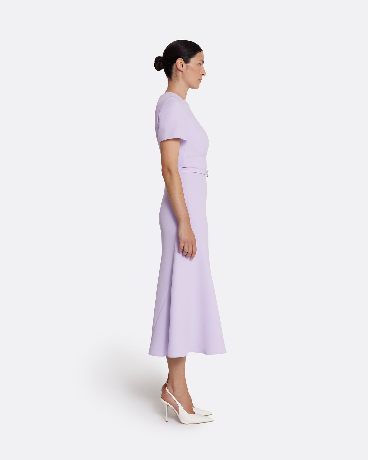 Luisa Midi Dress in Verbena with Gold
